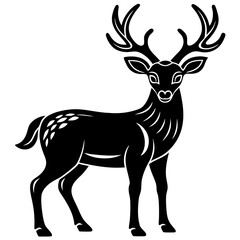 Obraz premium deer silhouette vector