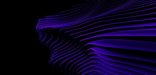 Abstract background curved pattern in design 3d render