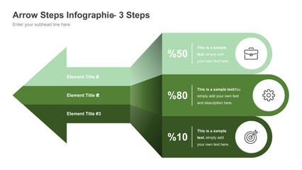 Arrow Steps Infographic 16 Steps