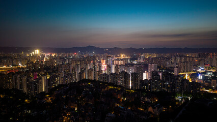 Obraz premium Prosperous Night City Scenery, Chongqing, China