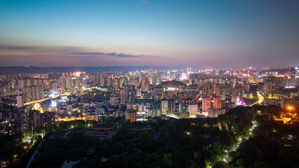 Prosperous Night City Scenery, Chongqing, China
