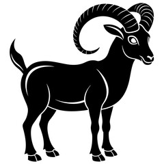 goat on a white background