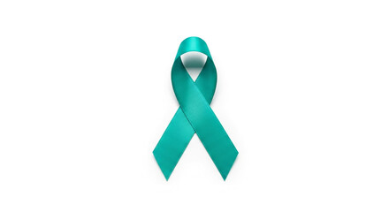 Teal ribbon awareness ribbon ovarian cervical cancer support teal color symbol