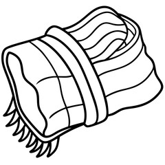 Blanket line art vector