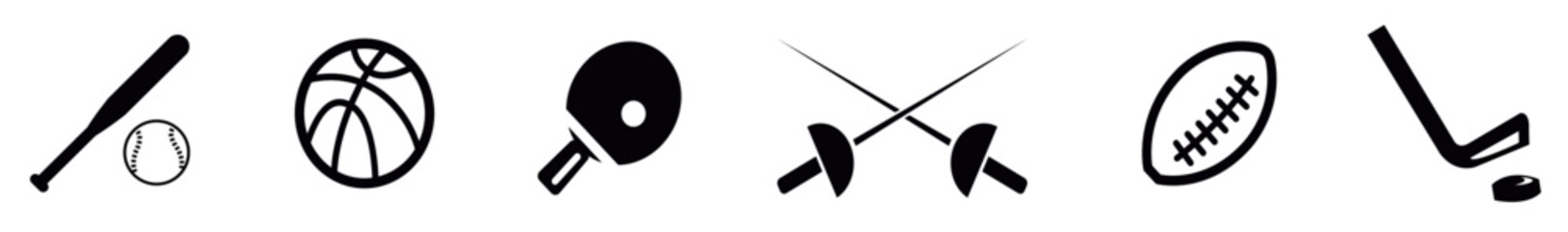 Sports mixed icon, A vector illustration shows a set of sport balls including football, rugby, baseball, soccer, and tennis. vector illustration