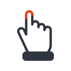 Clicking Hand Cursor with Highlighted Index Finger