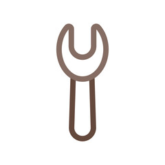 Brown Outline Wrench Tool for Repair and Maintenance