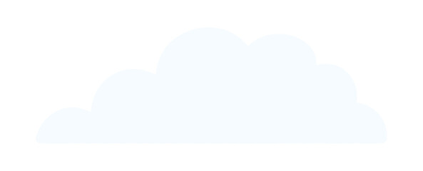 手描きの雲のイラスト - シンプルでかわいい横長の雲型のフレーム･あしらいの素材