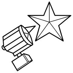 BlissLight Star Projector line art vector