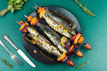 BBQ Fish Skewers.