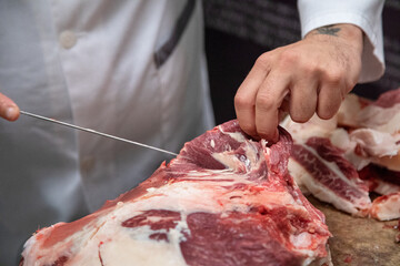 tagli di carne affettata macelleria preparazione involtino hamburger