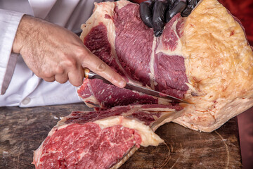 tagli di carne affettata macelleria preparazione involtino hamburger