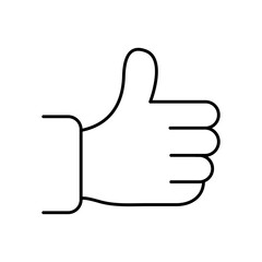 Customer Like Positive Feedback Line Icon