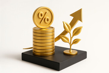 Interest Rate Rise and Return on Investment Concept