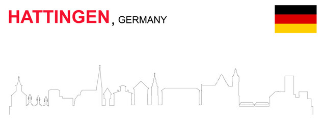 Hattingen, Deutschland Silhouette 