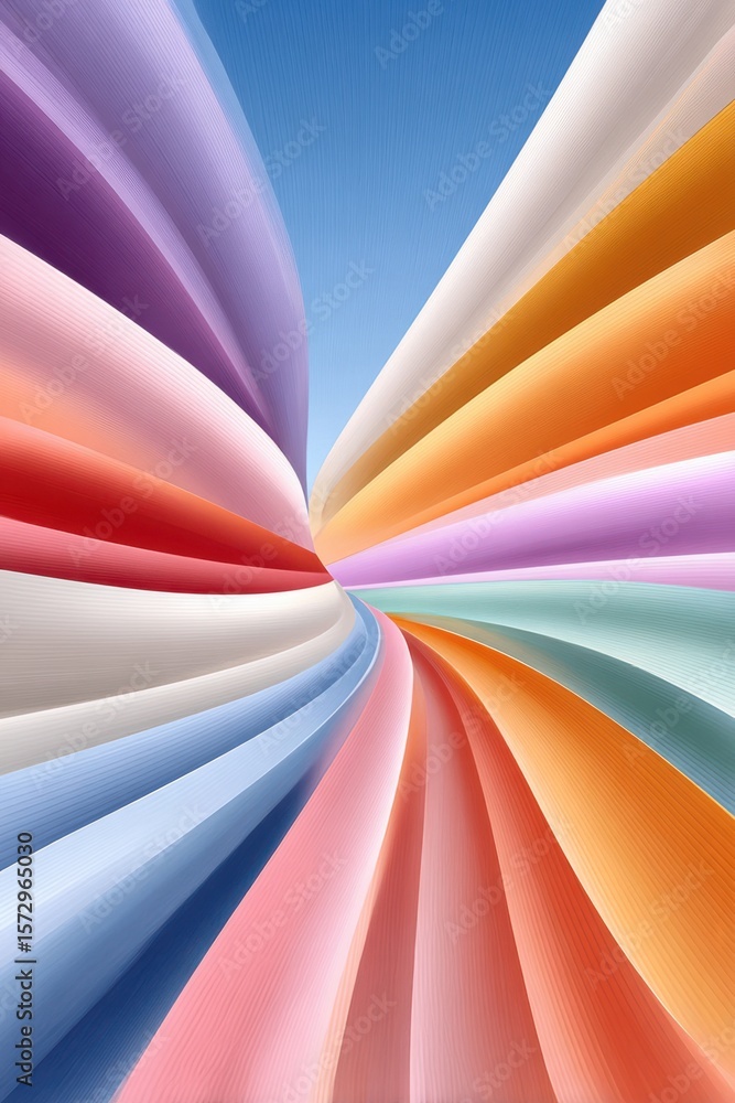 Poster colorful abstract background with dynamic flowing lines in vibrant hues
