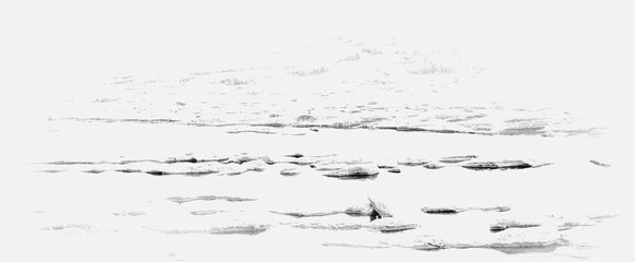抽象的　水墨画　背景素材
