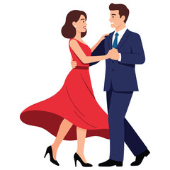 Elegant Couple Ballroom Dancing