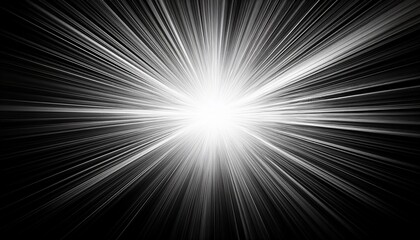 Fototapeta premium radiant white light burst a powerful central luminosity radiates countless brilliant beams against a dark backdrop symbolizes new beginnings energy or a breakthrough idea