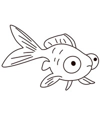 goldfish vector illustration of a fish