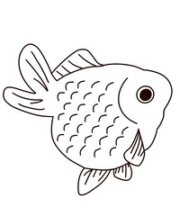 goldfish vector illustration of a fish