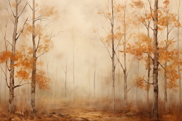 Maple tree forest painting backgrounds landscape.