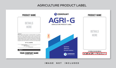 Agricultural pesticides label design agriculture product label for product line bottle