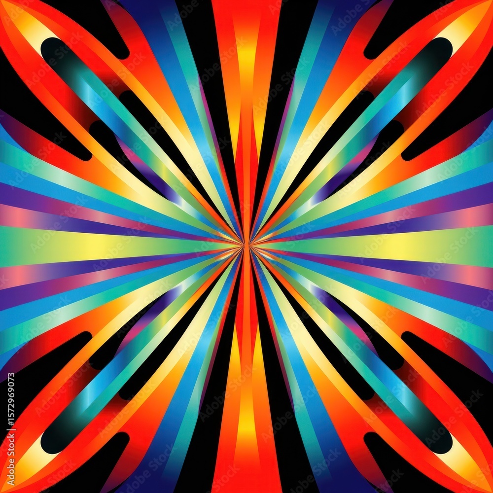 Poster geometric pattern abstract graphics art.