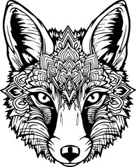 wolf head vector