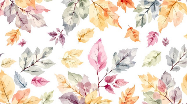 autumn leaves seamless pattern