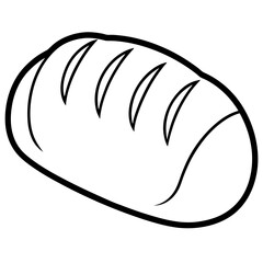 Bread line art vector