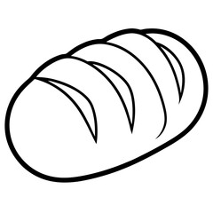 Bread line art vector