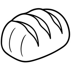 Bread line art vector