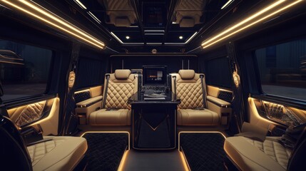 Luxurious van interior