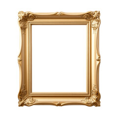 Elegant gold frame for art display with ornate details and classic design