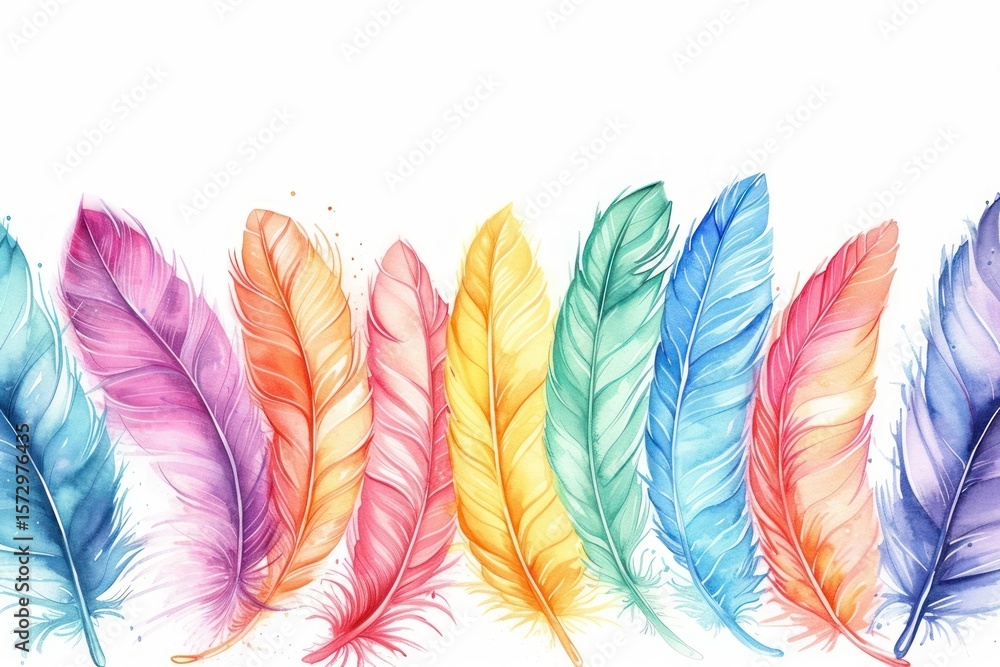 Poster many feather backgrounds pattern feather.