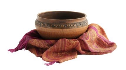 Cambodian sampot and silk blouse background isolated on a Transparent background, PNG file.