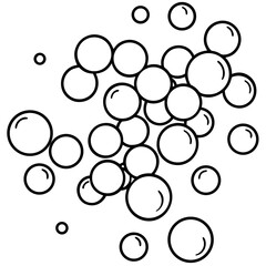 Bubbles line art vector