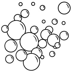 Bubbles line art vector