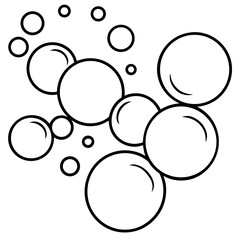 Bubbles line art vector
