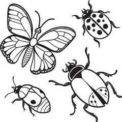 vector illustration of a ladybug