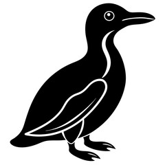 vector illustration of a cartoon duck