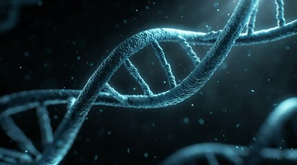 High-resolution 4K cinematic 3D animation of a rotating DNA strand. Detailed molecular structure with glowing highlights—ideal for biotech, genetics, education, and futuristic medical visuals.
 - Powered by Adobe