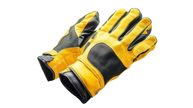 Electric shock insulated gloves background isolated on a Transparent background, PNG file.