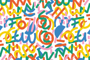 Colorful abstract pattern with shapes and lines