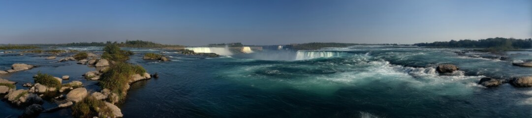 Fototapeta premium Breathtaking niagara falls view hdr 360 degrees nature panoramic
