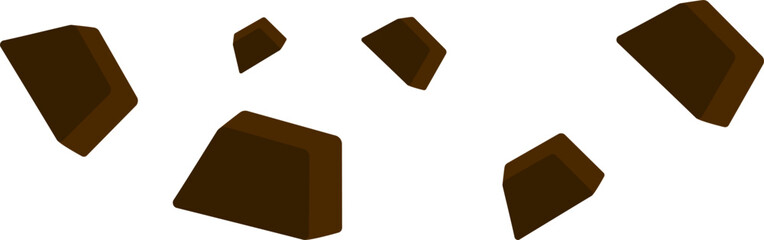 The square chocolate piece flew up beautifully