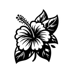 hibiscus summer tropical flower vector icon © Faza Art01