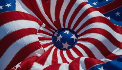 american flag on blue
