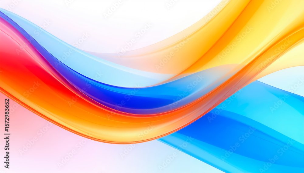 Fototapete abstract colorful wave seamless background design for text